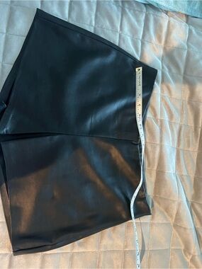 Women’s  faux Leather Black Short
